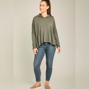 89th & Madison Ribbed Hooded Top Sz XL